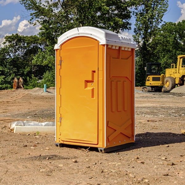 are there any restrictions on what items can be disposed of in the portable restrooms in Rush Hill